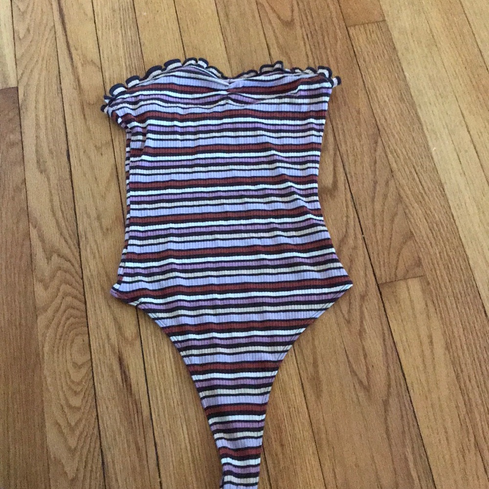 Striped, Out from Under body suit